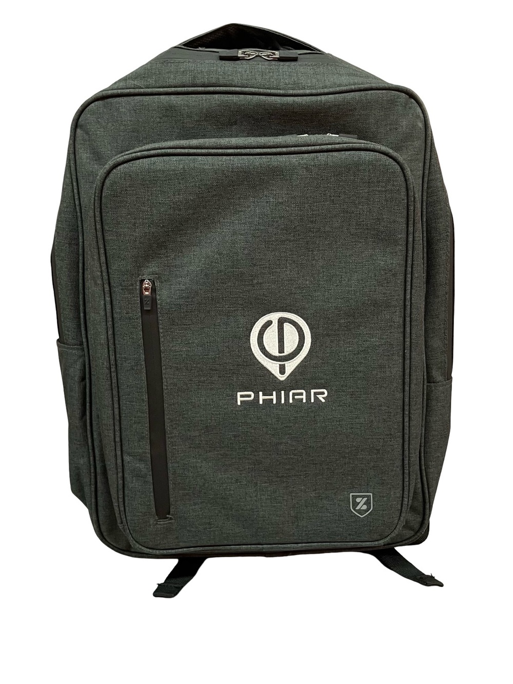 Zusa Backpack Heather Gray Laptop Messenger Branded New Embroidered Logo Phiar